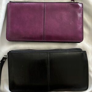 Elegant Black and Purple Women's Clutch Set